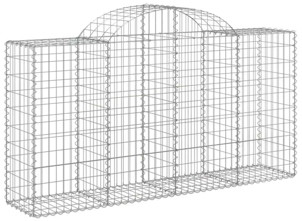 14 db íves horganyzott vas gabion kosár 200x50x100/120 cm