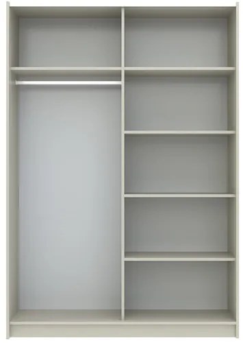 LUSE Gardrobeszekrény Beige Színben Tükörrel 150 cm