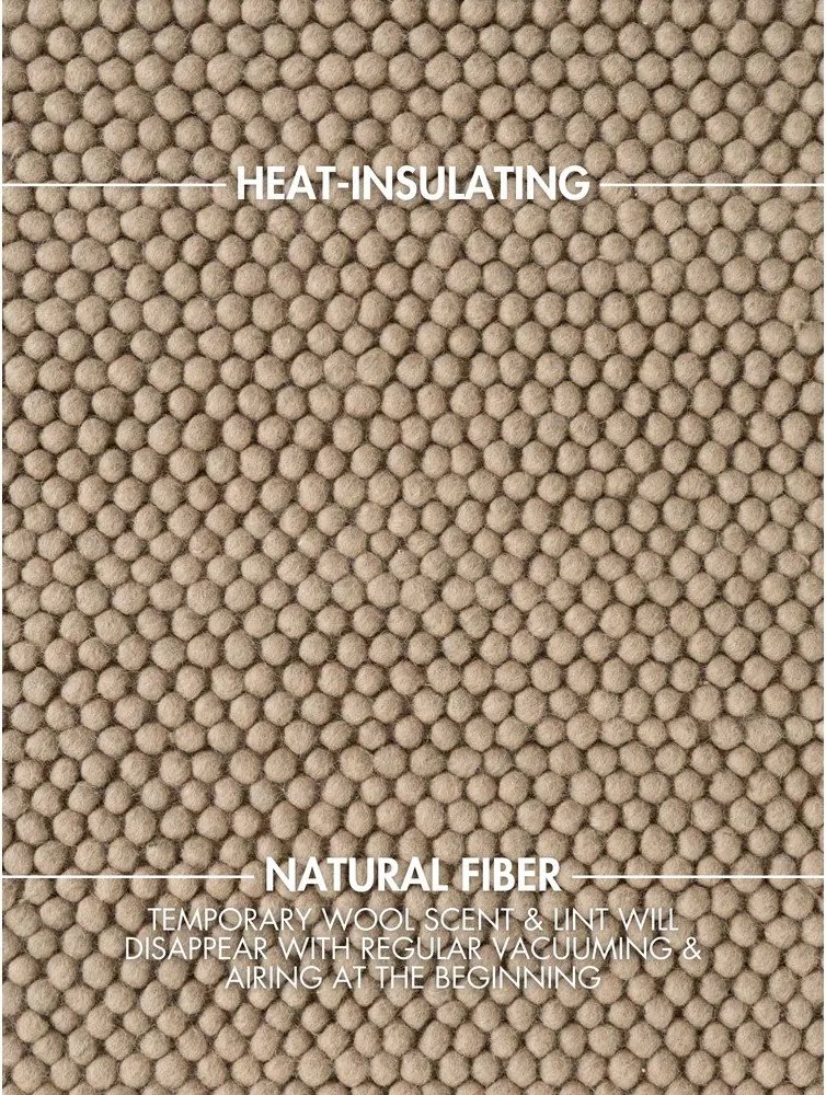 Natúr színű kézi szövésű gyapjú szőnyeg 160x230 cm Richmond Diana – Ted Baker