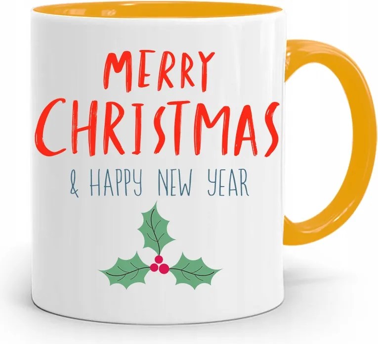 Sárga Karácsonyi Bögre Mikulásra, fényképes nyomtatással