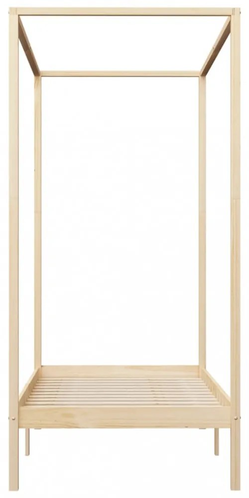 tömör fenyőfa baldachinos ágykeret 100 x 200 cm