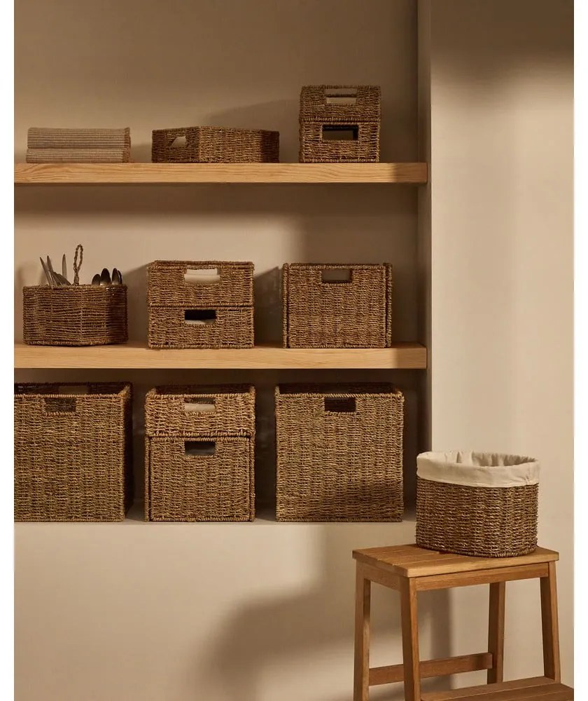 Tengerifű tárolókosár szett 2 db-os 35x25x25 cm Tossa – Kave Home