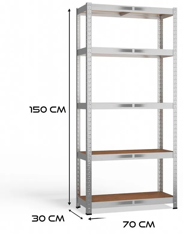 G7030 álló polc, 70x150x30 cm, fém