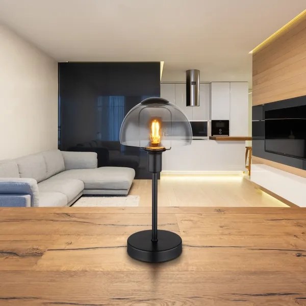 Globo 21914B - Asztali lámpa KOKKINI 1xE14/25W/230V fekete