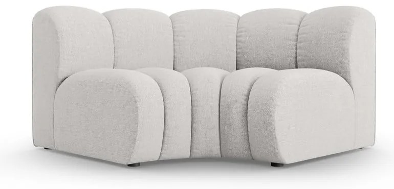 Világosszürke zsenília kanapé modul (variálható sarok) Lupine – Micadoni