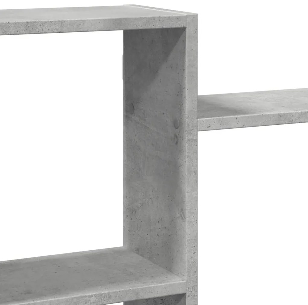 betonszürke szerelt fa fali polc 159 x 18 x 65 cm