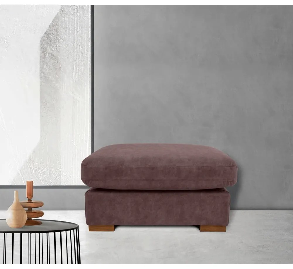 Sötétbarna bőrutánzat lábtartó Hamburg – Scandic