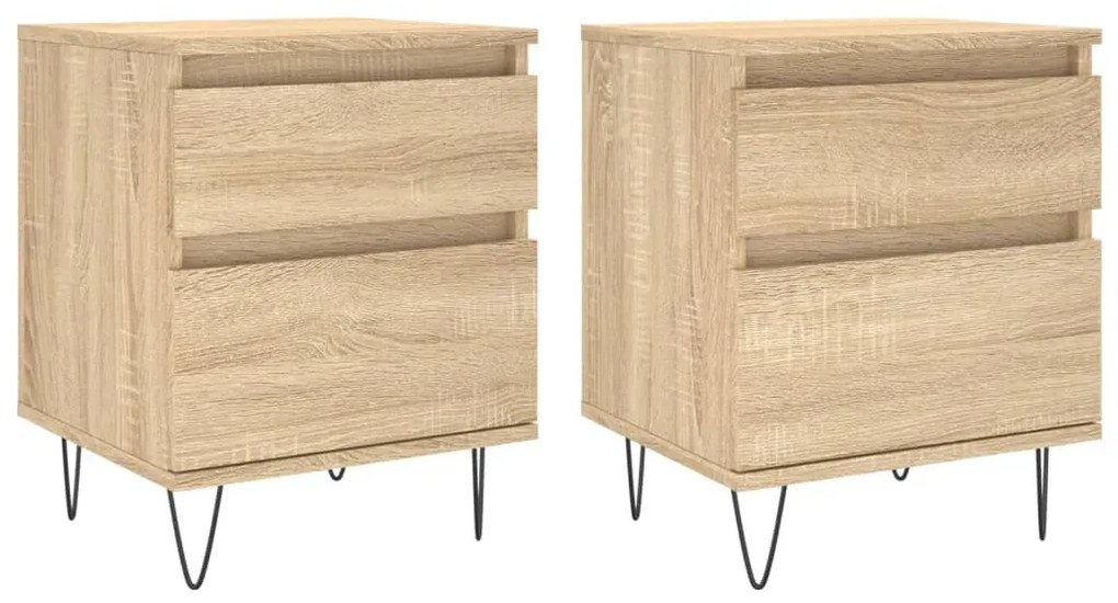 2 db sonoma tölgy éjjeliszekrény 40 x 35 x 50 cm