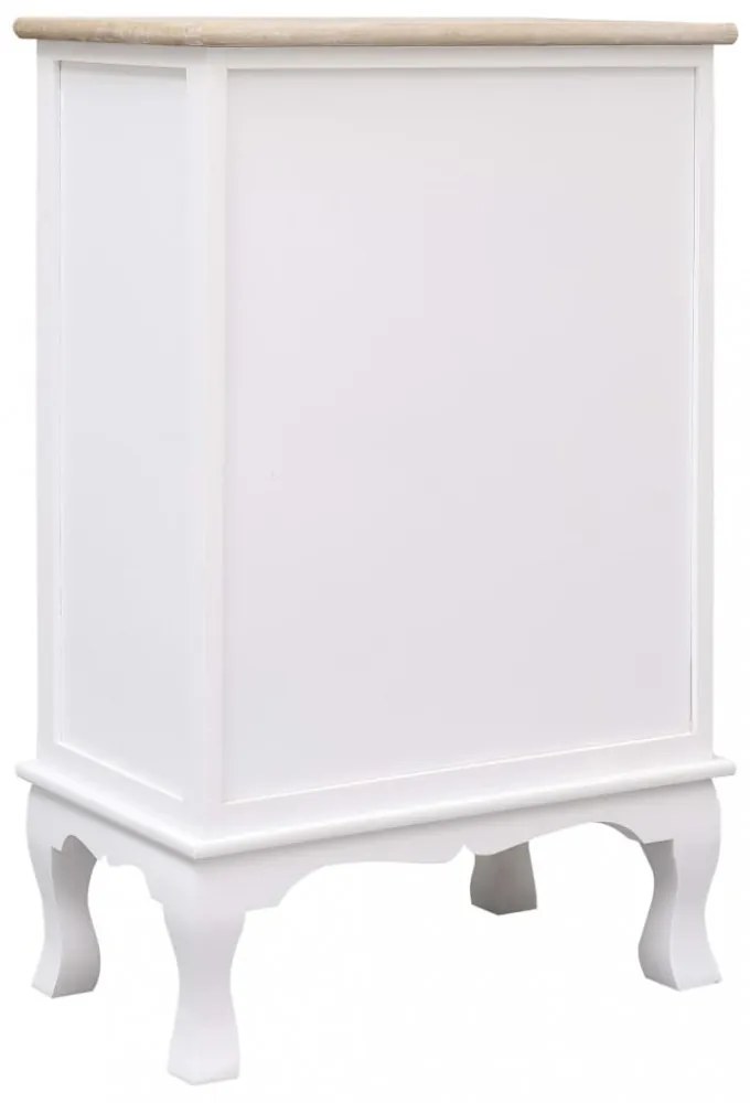 vidaXL fehér fa fiókos szekrény 50 x 30 x 80 cm