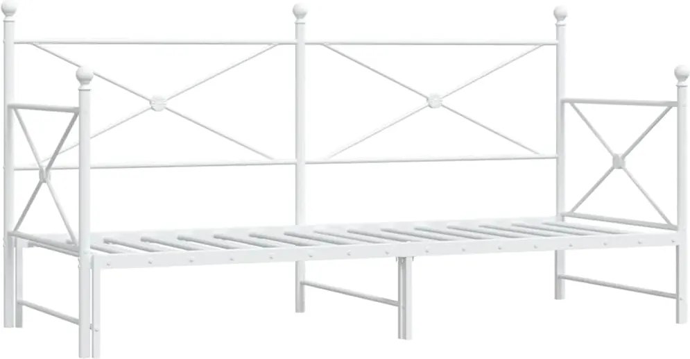 vidaXL fehér kanapéágy fiókkal matrac nélkül 75x190 cm