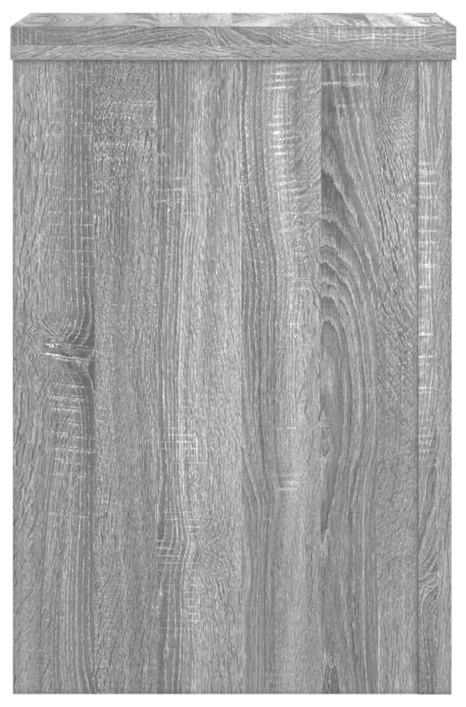 2 db szürke sonoma szerelt fa növénytartó állvány 20x20x30 cm