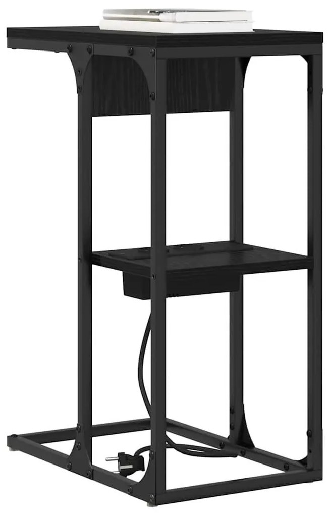Éjjeli asztal Fekete tölgy 41.5 x 26 x 60.5 cm Faanyag