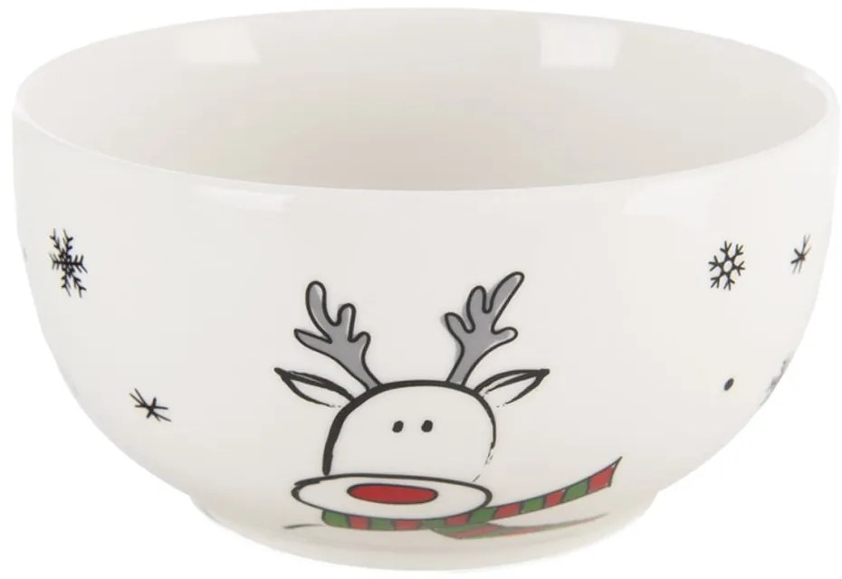 Fehér porcelán bögre és tálka szett karácsonyi mintával 2 db-os 350 ml – Orion