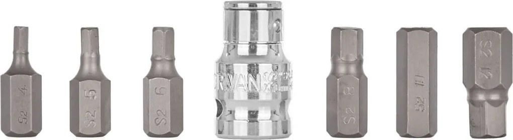 Geko 7el. imbusz bit csavarhúzófej készlet Hex H4-H12 G10040