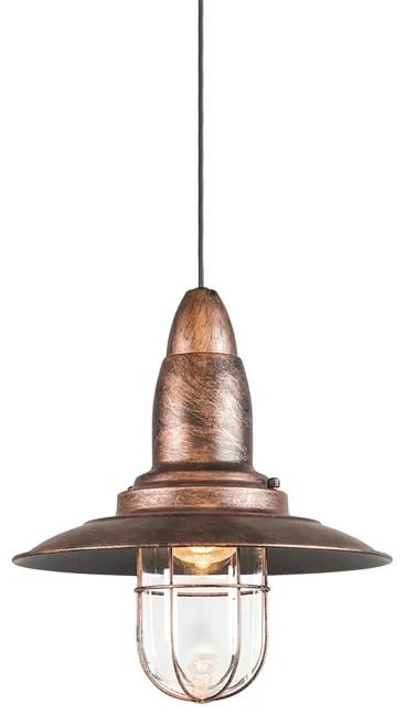 Vintage függő lámpa rozsda üveggel - Pescador