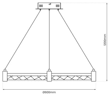 LED Csillár zsinóron ELEGANCE LED/36W/230V átm. 60 cm arany