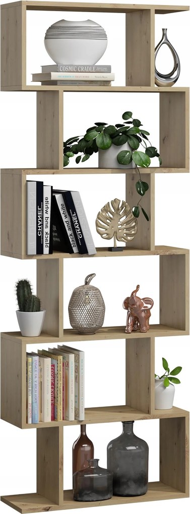 Könyvespolc Bask Max tölgy artisan nyitott szekrény polc Per