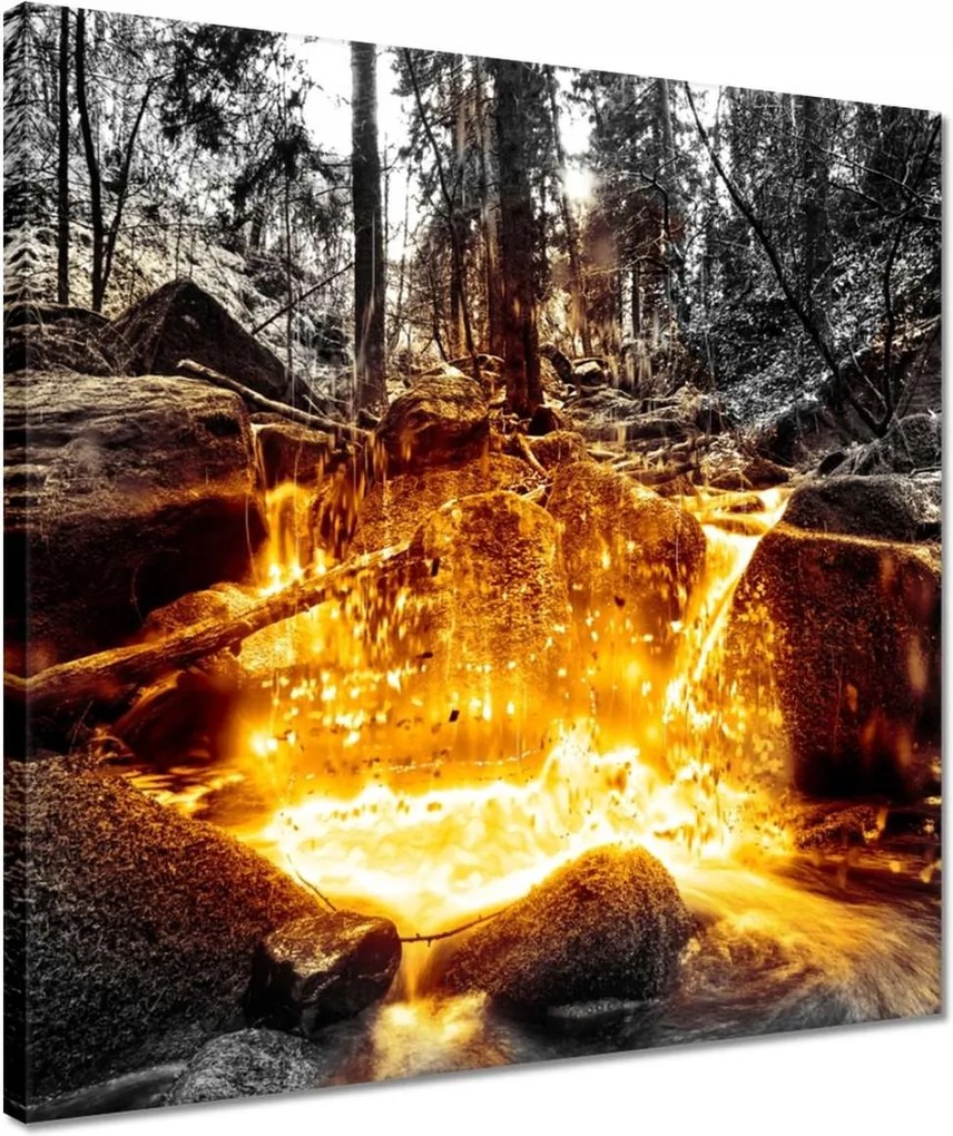 Vászonkép 40x40 Hegyi folyó Tájkép