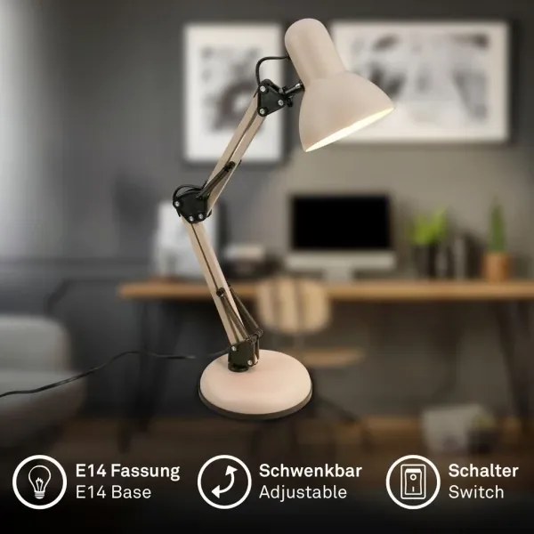 Brilo - PIXA asztali lámpa 1xE14/25W/230V bézs