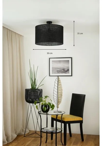 Brilagi - TUBES ROLLER mennyezeti lámpa 1xE27/15W/230V, 50 cm, fekete