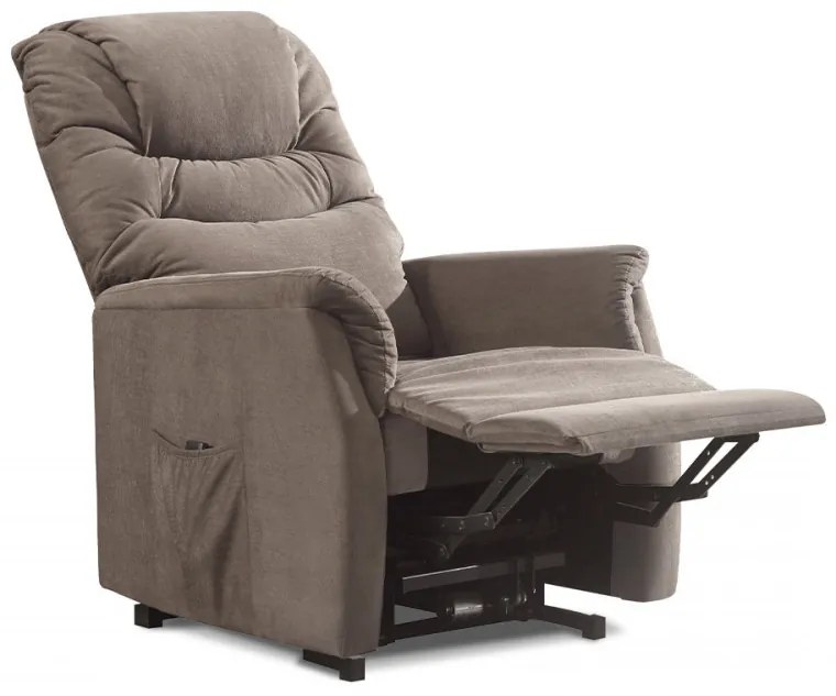 Fotoliu Pentru Tv Și Relaxare Cu Control Electric Textil Capucino Tv-1171