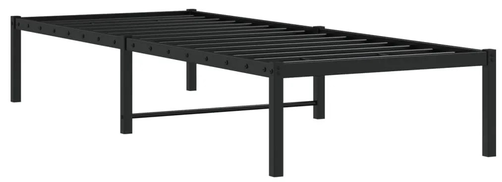 fekete fém ágykeret 80 x 200 cm
