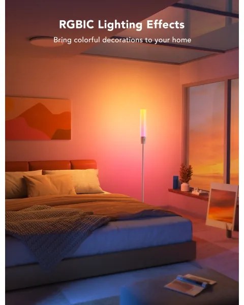 Govee - LED Dimmelhető állólámpa CYLINDER SMART RGBICWW 2200-6500K