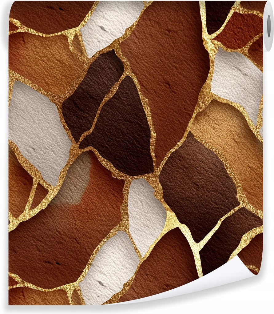 Tapéta Absztrakt Márvány Arany Csillogás Flizelin Fal Nappali Hálószoba