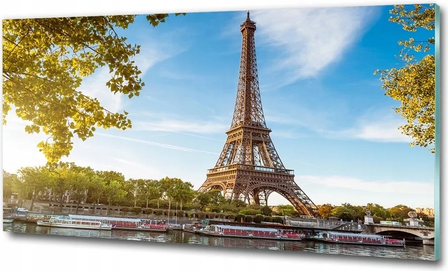 Fotó üvegkép Eiffel-torony Párizs 120x60