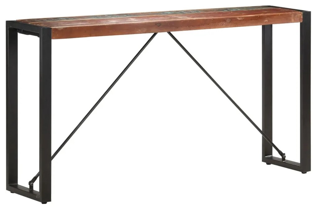 tömör újrahasznosított fa tálalóasztal 150 x 35 x 76 cm