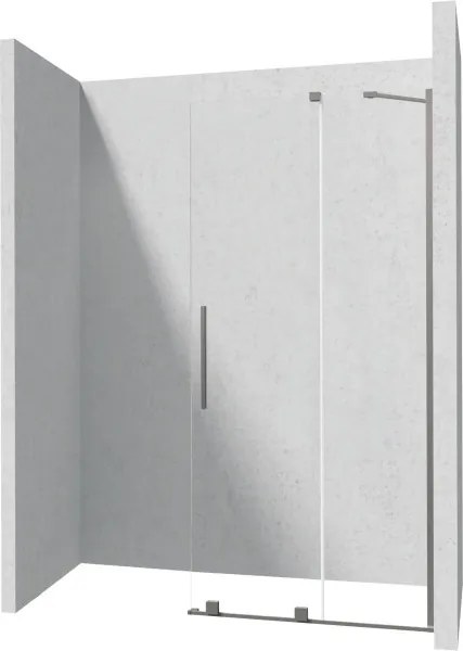 Prizma csúsztatható walk-in zuhanyfal_100x195, titán