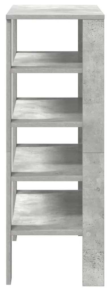 betonszürke szerelt fa cipőtartó 61x32x87,5 cm