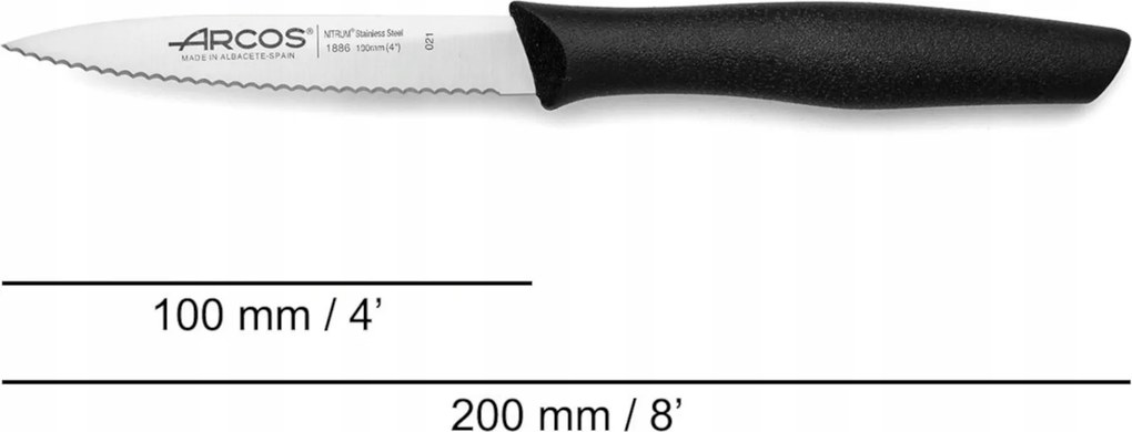 Zöldség-gyümölcs Hámozó Kés Hegyes Fogazott Nova 100/211 MM