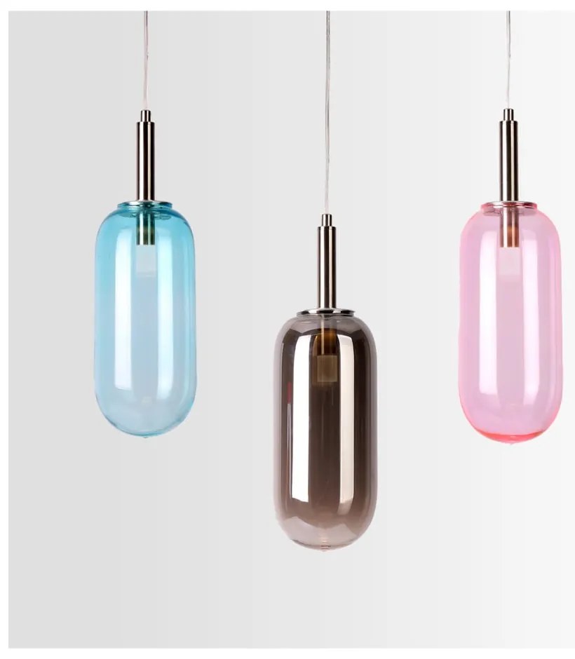 Antracitszürke LED függőlámpa üveg búrával ø 13 cm Fiuggi – Candellux Lighting