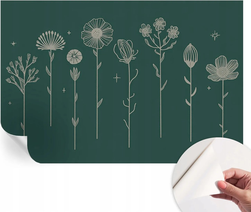 Dekoratív Öntapadós Tapéta Divatos Minták Finom virágok 104x70 cm