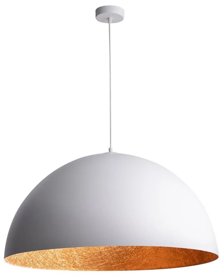 SFERA függeszték 1xE27/60W/230V, 35 cm, fehér/réz