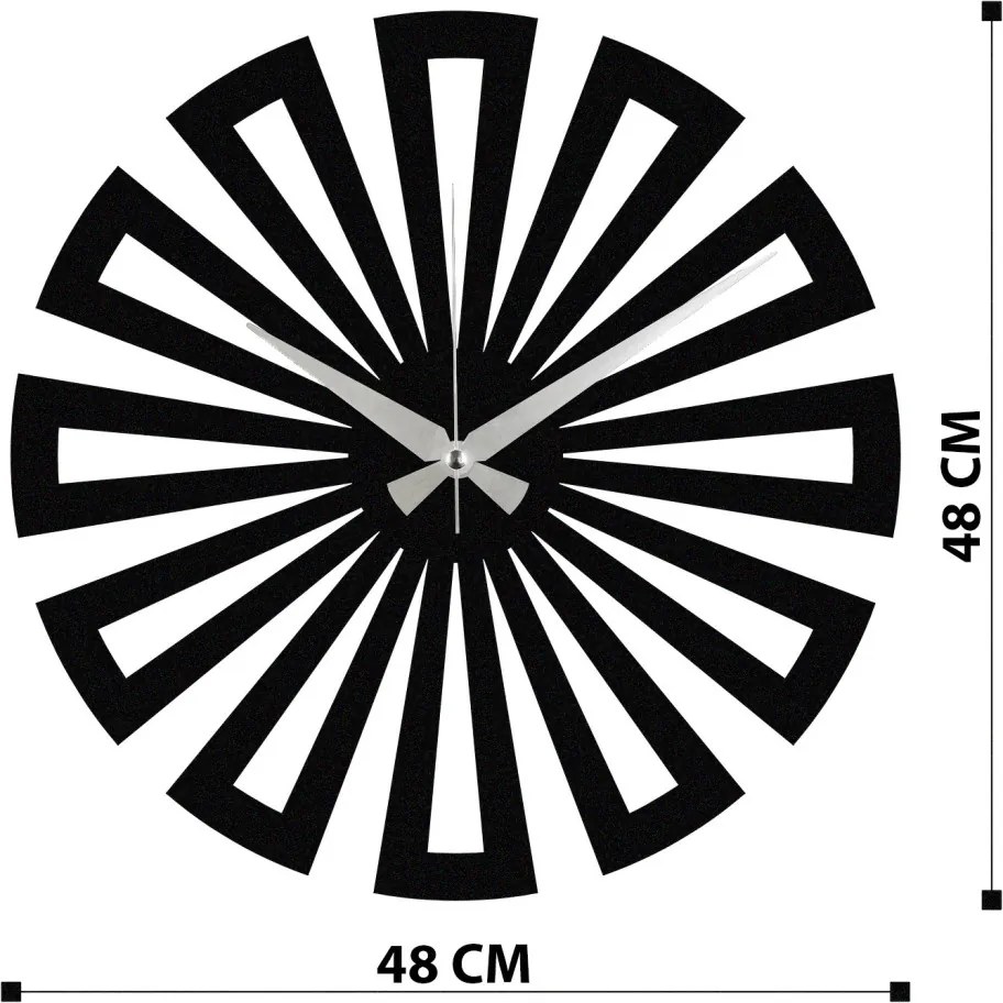 Enzoclock fém falióra, 48×48 cm – S003