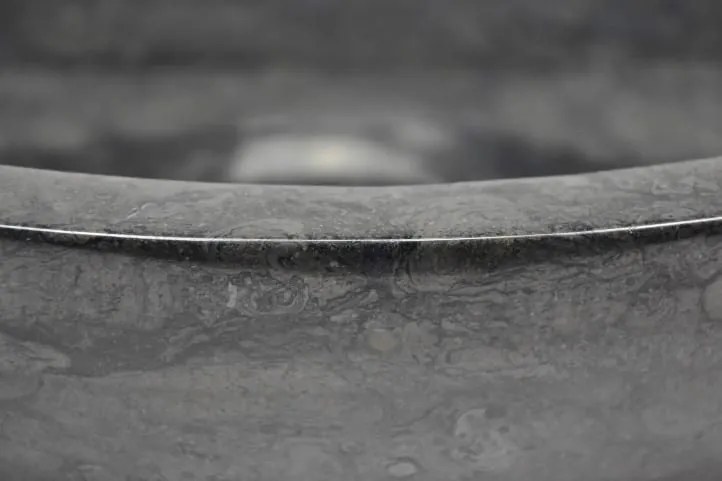 DIVERO Mosdókagyló márvány fekete