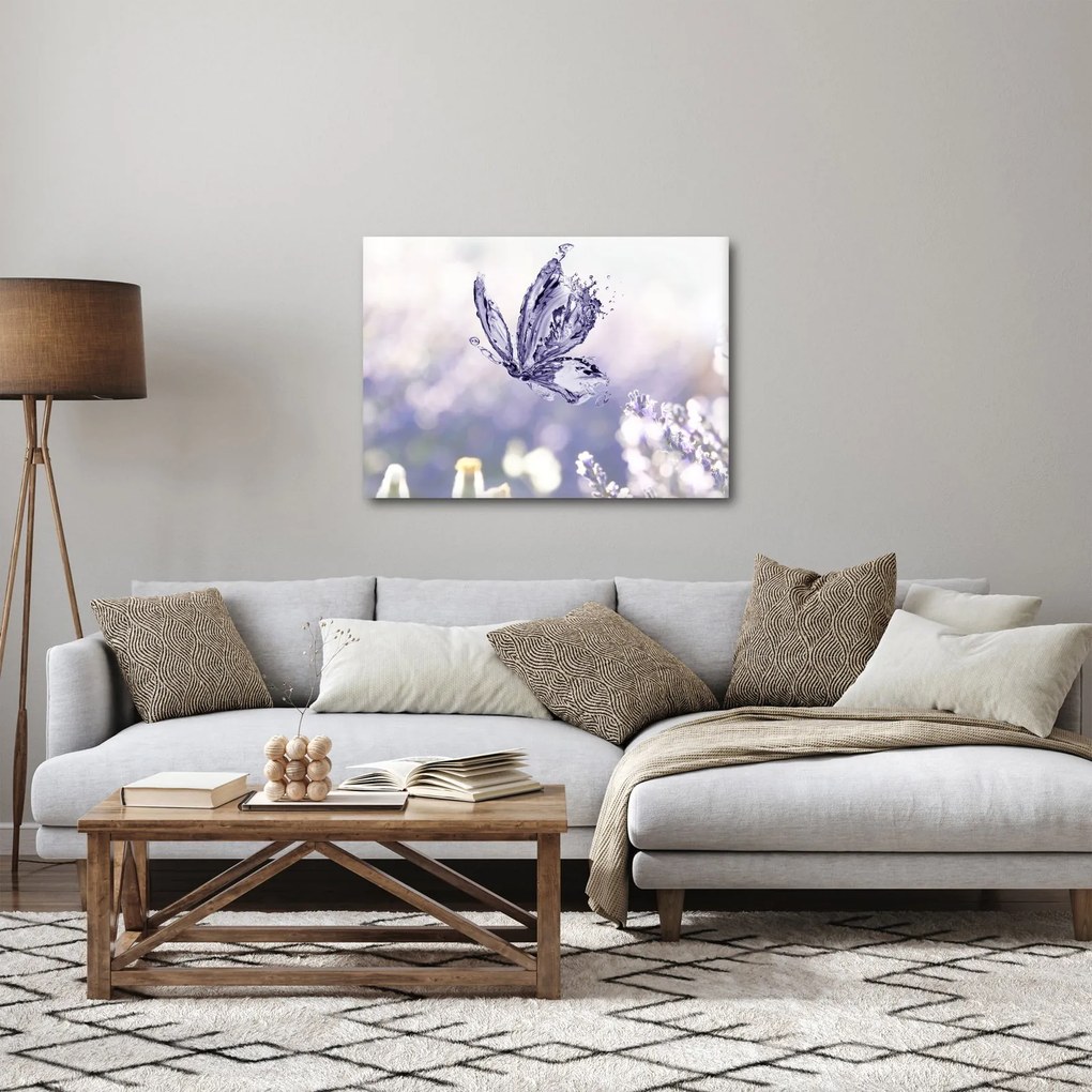 Kép - Pillangó és levendula (70x50 cm)