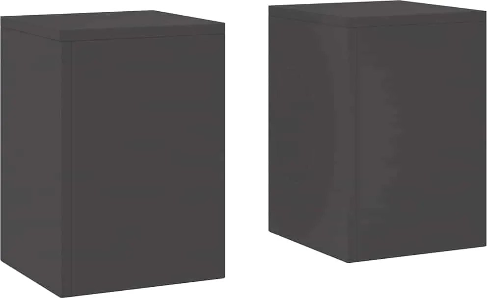 vidaXL Növényállvány 2 pcs Fekete 24 x 24 x 35 cm Acél