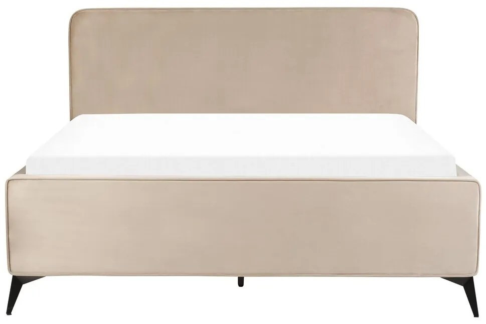 Franciaágy 160 cm Vardiel (szürkésbézs)  (ágyráccsal). 1076317