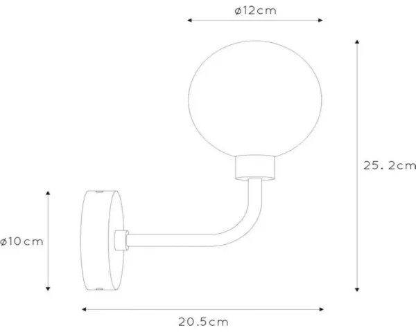 Lucide 30265/01/30 - Fürdőszobai fali lámpa BEREND 1xG9/33W/230V IP44