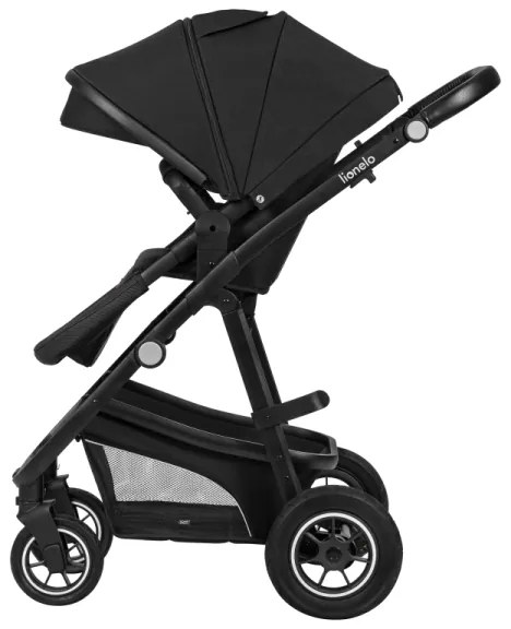 Lionelo - 3 az 1-ben kombinált babakocsi BIANKA Fekete ónix