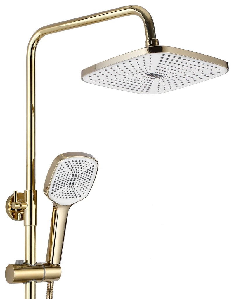 Rea Argus, zuhanygarnitúra kád kifolyóval, fényes arany, REA-P7840