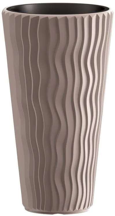 Prosperplast SANDY SLIM virágcserép mokka 29,7 cm