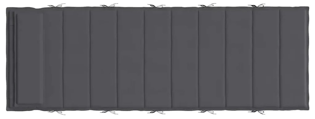 antracitszürke oxford-szövet napozóágypárna 180x60x4 cm