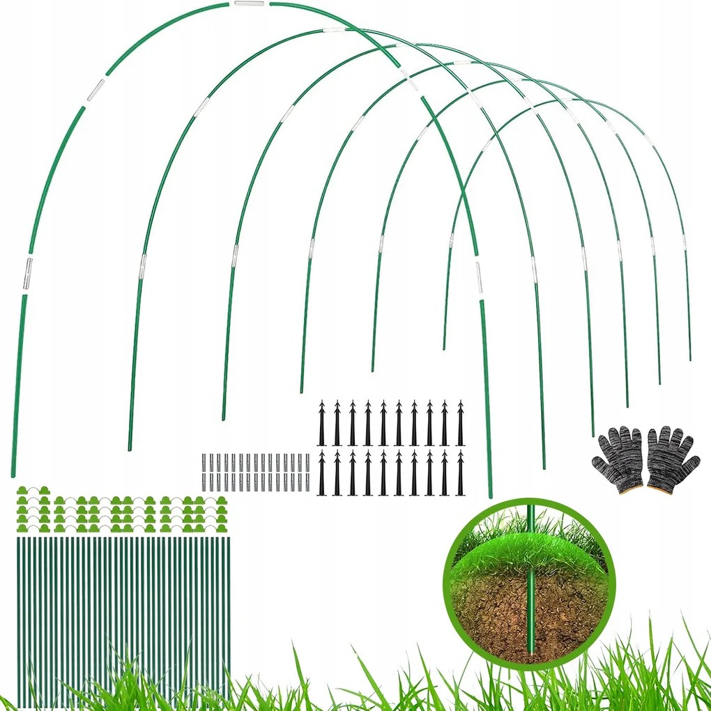 40 Íves Alagút Darab Kerti Karika Emelt Ágyások Fészer Tartó