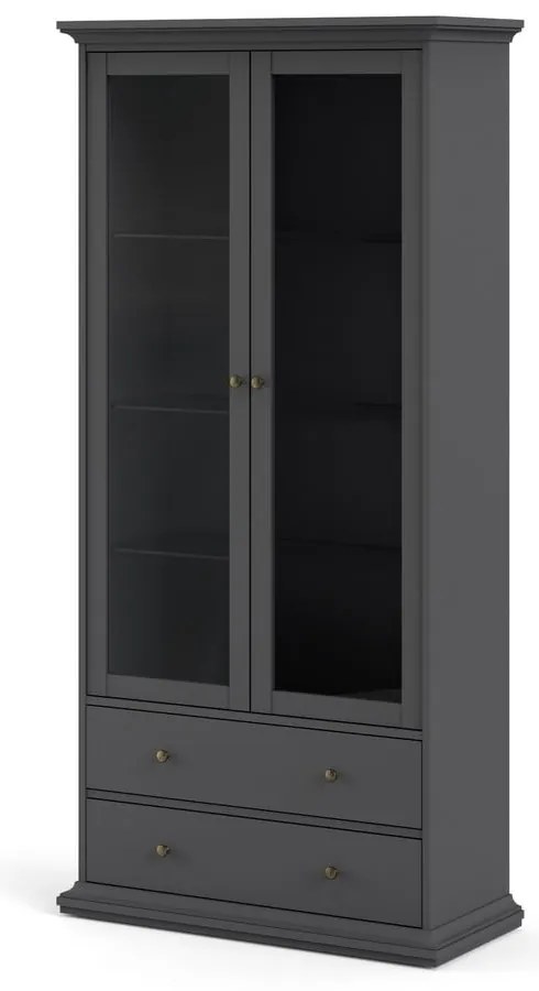 Szürke tálalószekrény 96x201 cm Paris – Tvilum