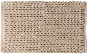 Fürdőszobaszőnyeg fonott 50x75cm bézs puha