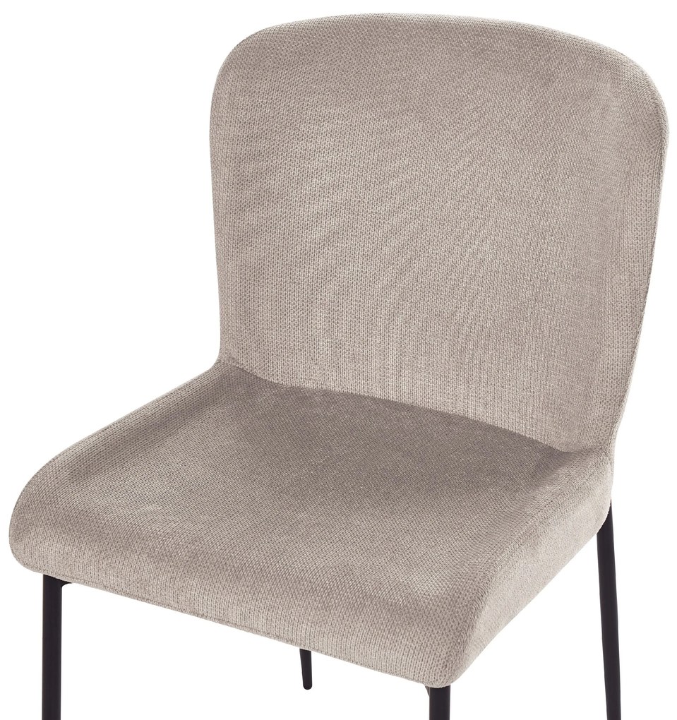 Tópszínű kárpitozott szék kétdarabos szettben ADA Beliani